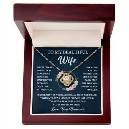 To My Precious Wife – You Are My Happiness, My Strength – Necklace Gift for Her