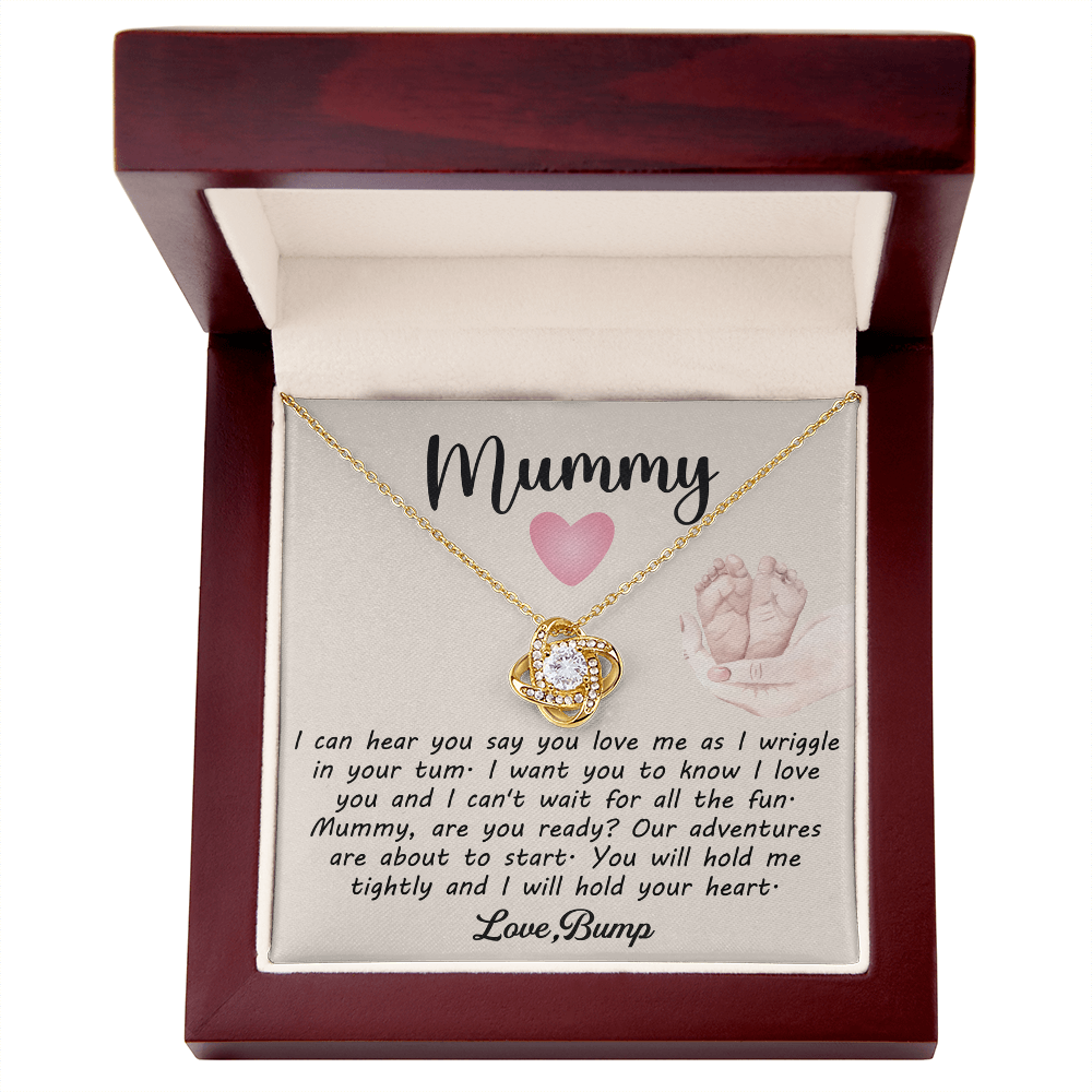To My Mummy Gifts From Bump - Love Knot Necklace