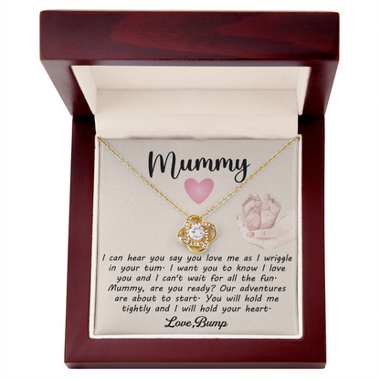 To My Mummy Gifts From Bump - Love Knot Necklace