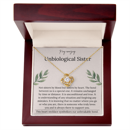 Sentimental Necklace Gift for Bonus Daughter With Heartfelt Message Card