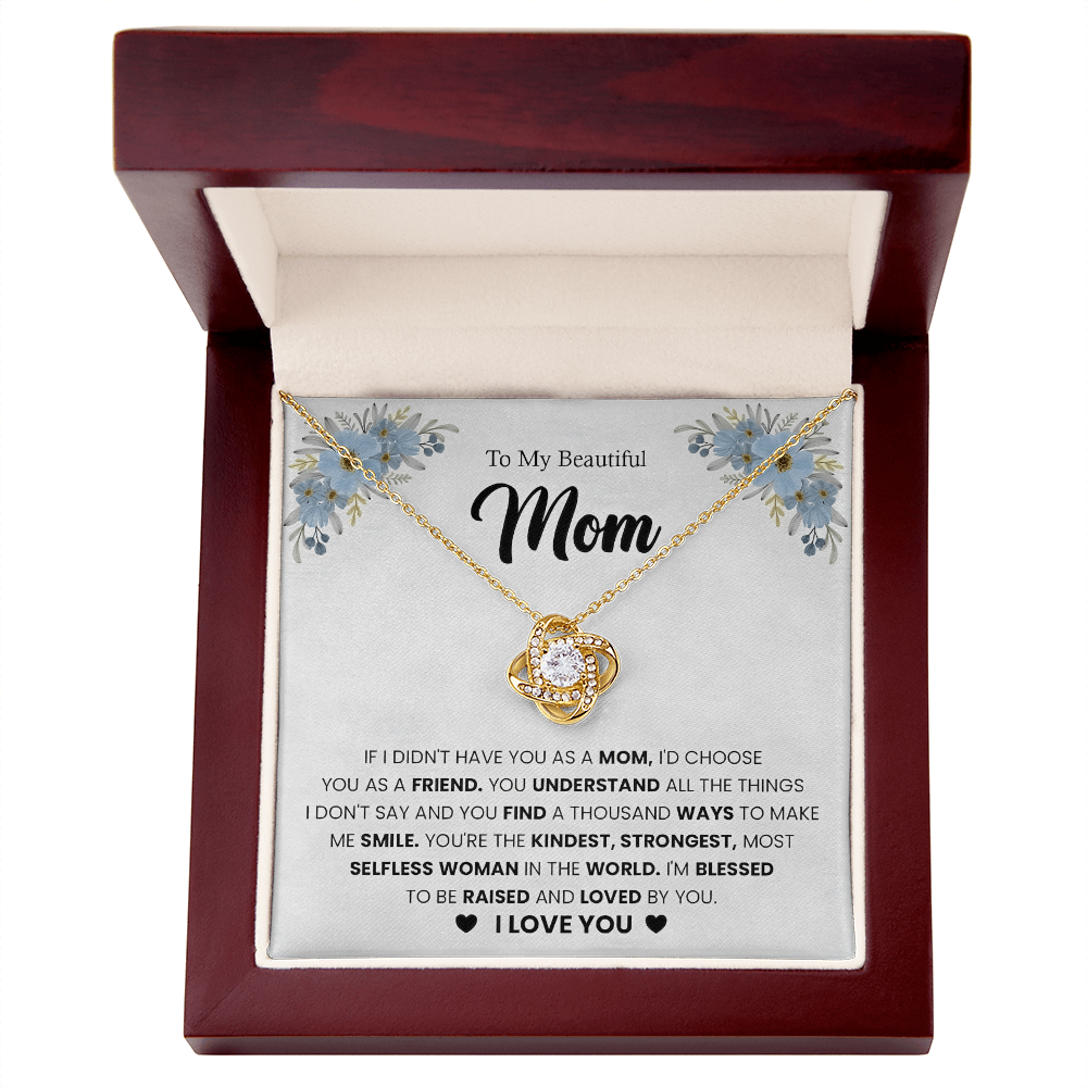 To My Beautiful Mom Necklace, Gift for Mom From Daughter or Son