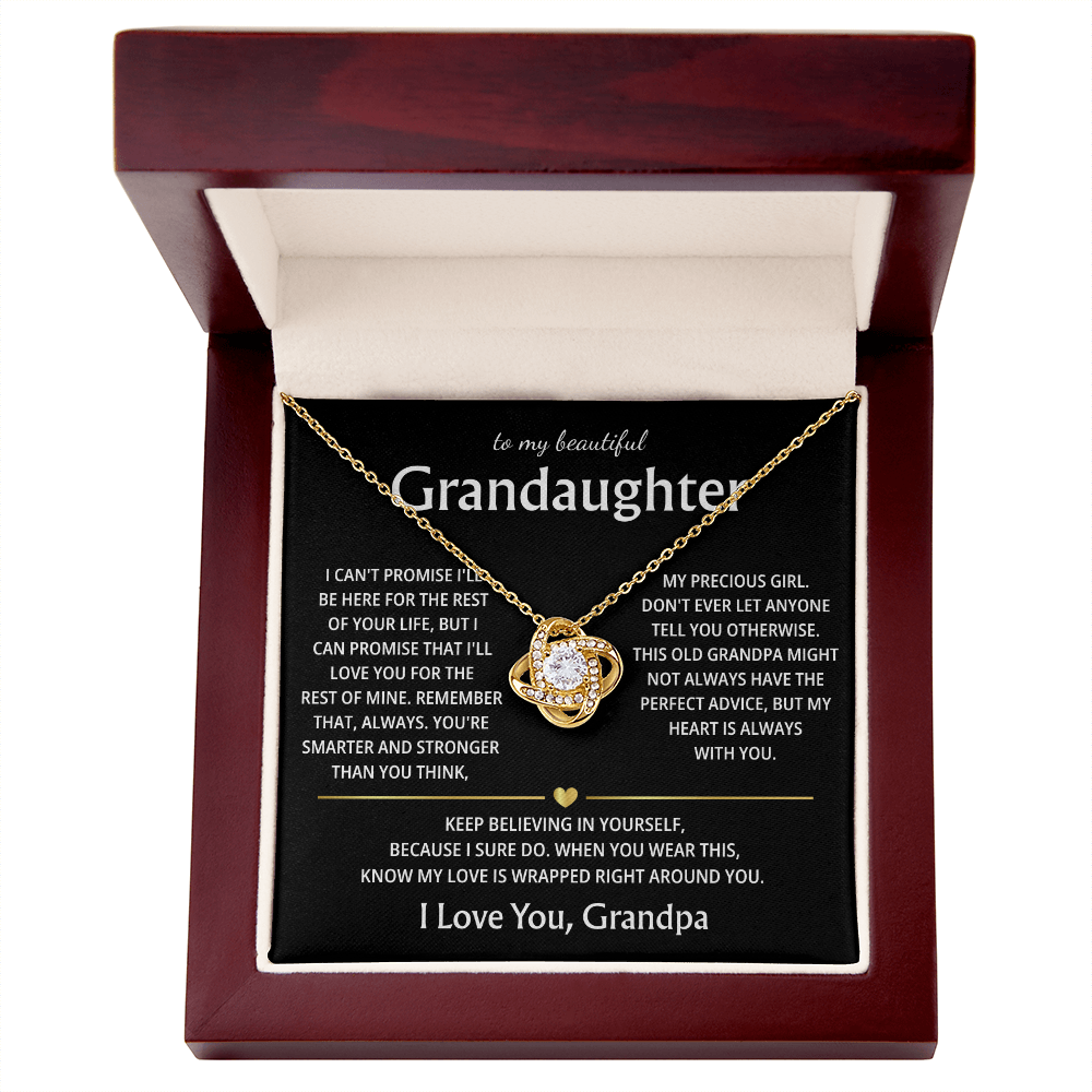 To My Granddaughter - I Will Forever Love You -  Love Necklace