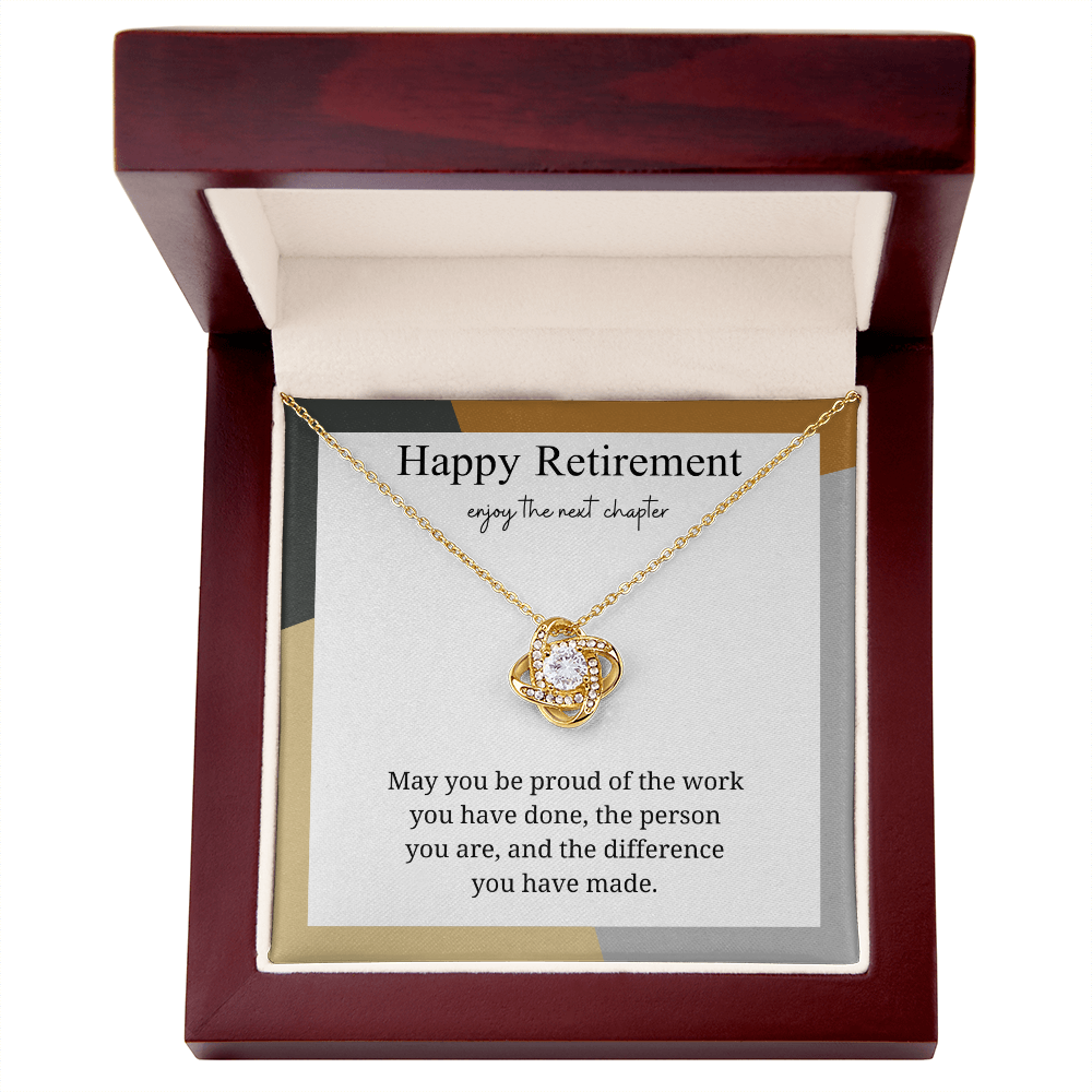 Happy Retirement Necklace for Women - Cheers to a Happy and Healthy Retirement