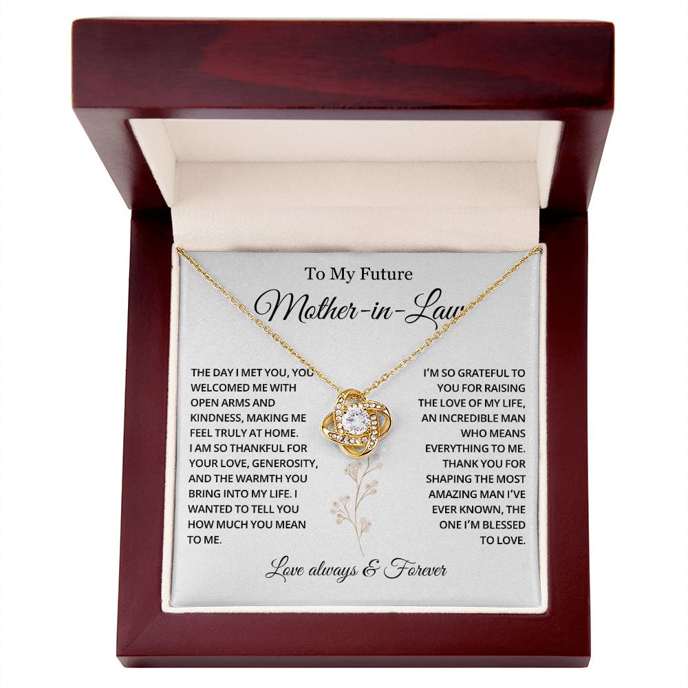 Sentimental Necklace for Future Mother-in-law With Heartfelt Message Card