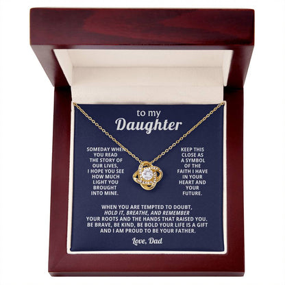 To My Beautiful Daughter -  Always Remember How Much I Love You - Necklace