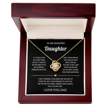 To My Beautiful Daughter | Never Forget How Much I Love You | Heartfelt Jewelry Gift