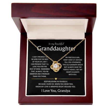 To My Granddaughter Necklace – Heartfelt Gift from Grandpa