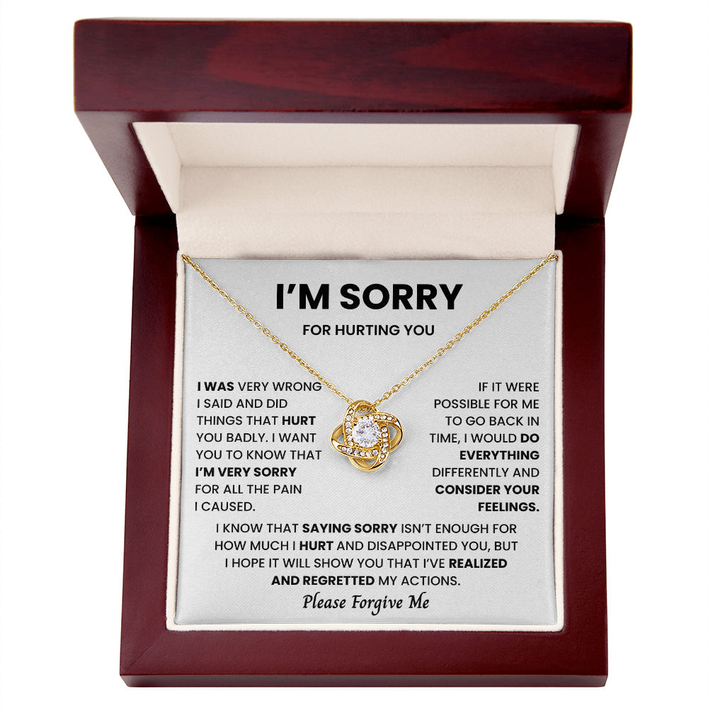 I'm Sorry Necklace for Her Apology Gifts Mothers Day Jewelry for Wife, Birthday, Valentines