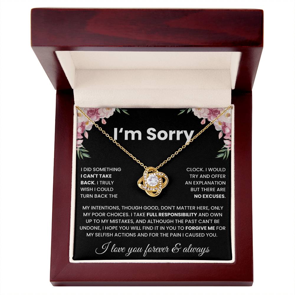 I'm Sorry My Love Necklace – Romantic Apology Gift for Wife or Girlfriend