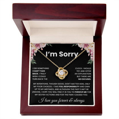 I'm Sorry My Love Necklace – Romantic Apology Gift for Wife or Girlfriend