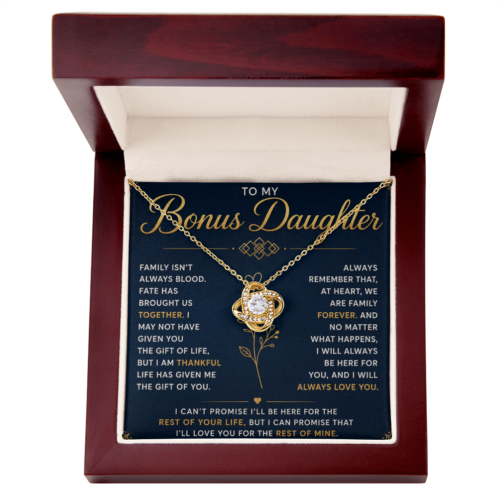 To My Bonus Daughter – Life Blessed Me by Bringing You Into It – Beautiful Keepsake Present