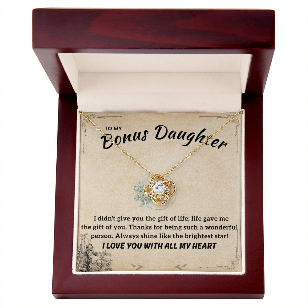 To My Bonus Daughter Necklace | Stepdaughter Gift from Parents