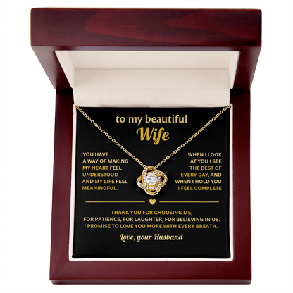 To My Wife Necklace From Husband - Soulmate Necklace for Women