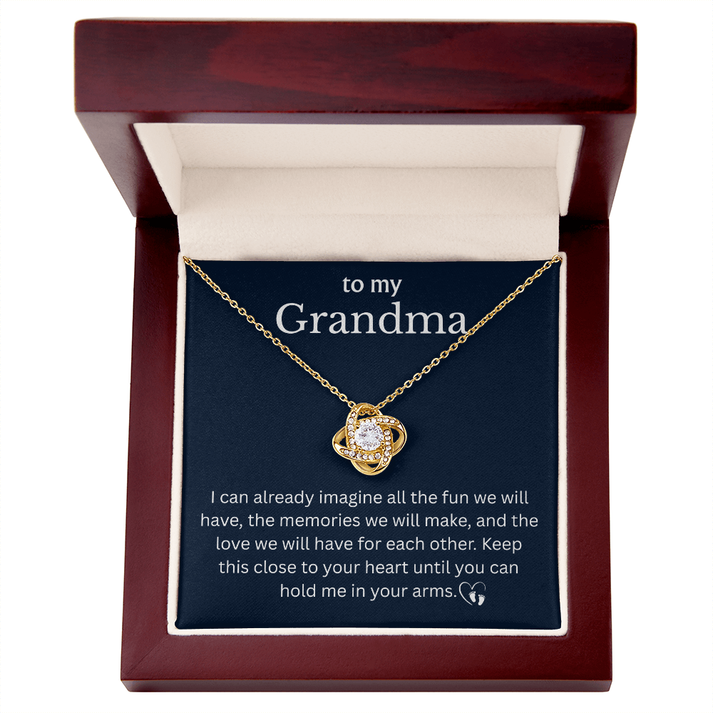 New Grandma Gift, First Time Grandma Baby Announcement Grandparent Necklace