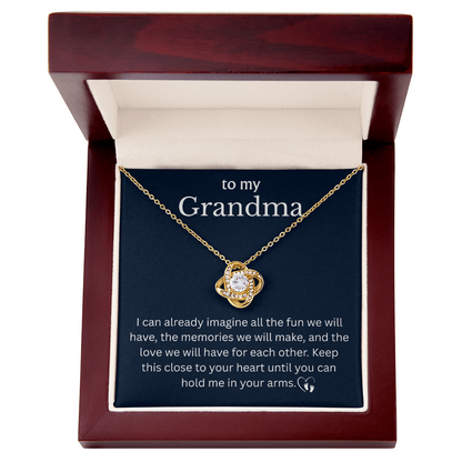 New Grandma Gift, First Time Grandma Baby Announcement Grandparent Necklace