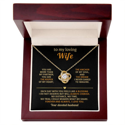 To My Loving Wife - You Are My Rock, My Soulmate, and My Everything - Necklace for Her