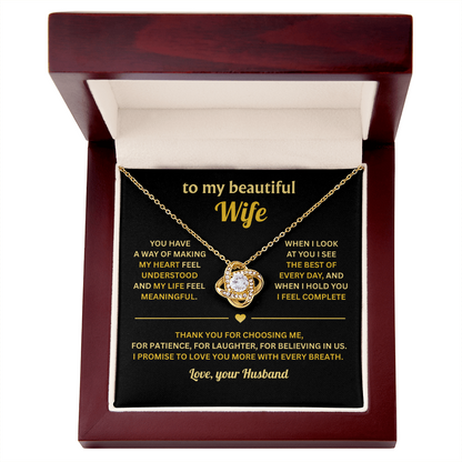 To My Wife Necklace Gift From Husband, Wife Gift for Anniversary