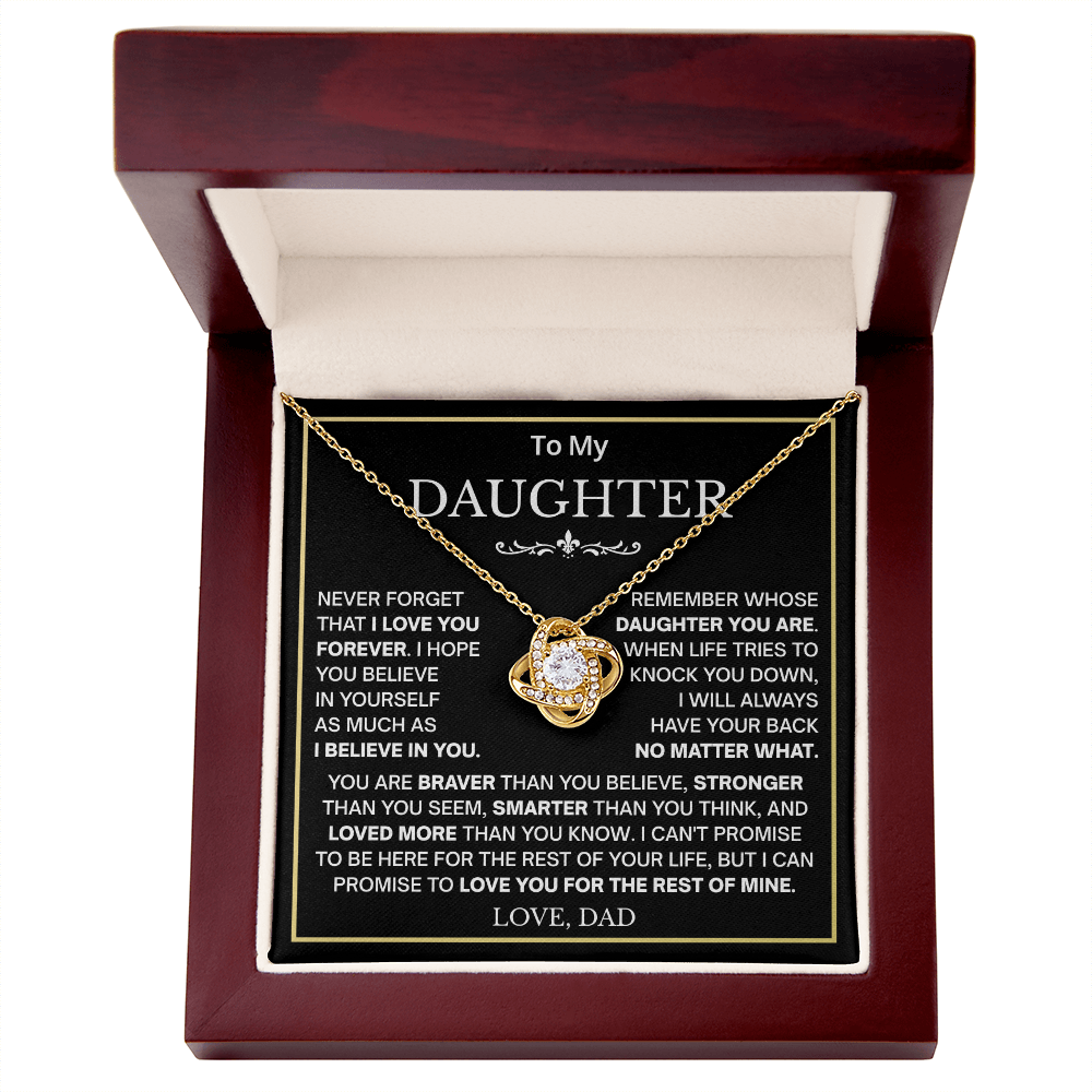 Beautiful Gift for Daughter From Dad Never Forget That I Love You Necklace