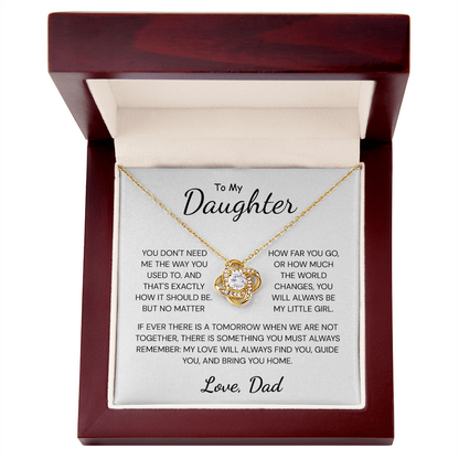 To My Amazing Daughter Necklace - Love Knot Necklace from Mom, Gift for Daughter