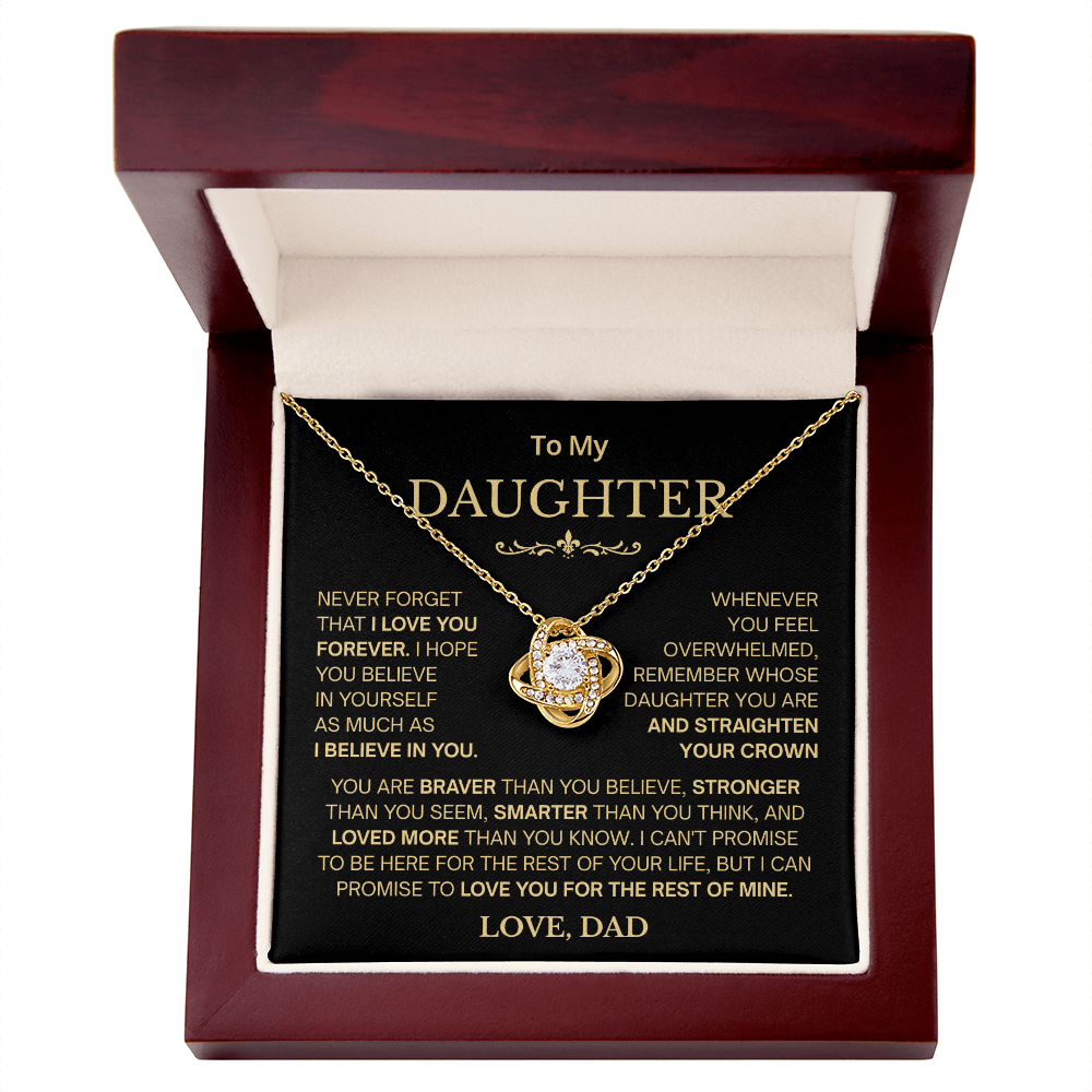 Valentines for Daughter From Dad, Daughter - Proud of You - Necklace