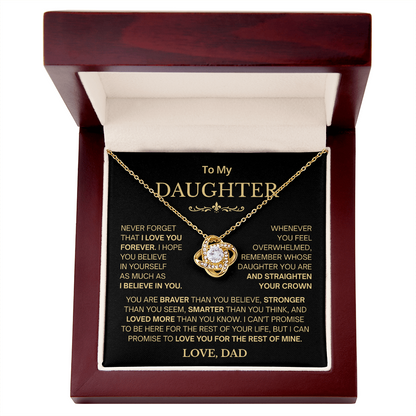 Valentines for Daughter From Dad, Daughter - Proud of You - Necklace