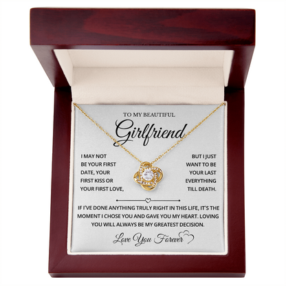 Girlfriends Gifts Romantic Love Knot Pendants On Anniversary, Valentine Day