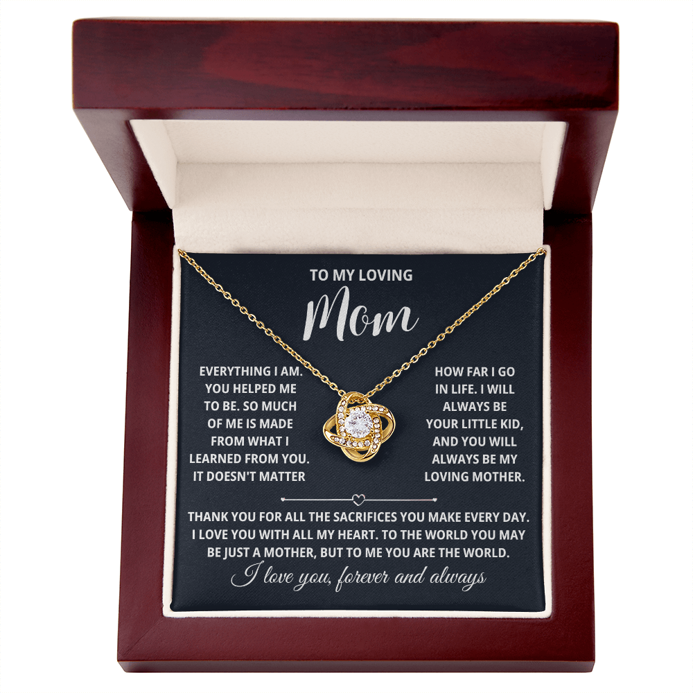 To My Mom - My Bestfriend & The Best Mom Ever - Love Knot Necklace