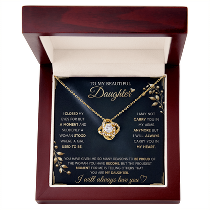 To My Beautiful Daughter Necklace - Gifts From Dad and Mom