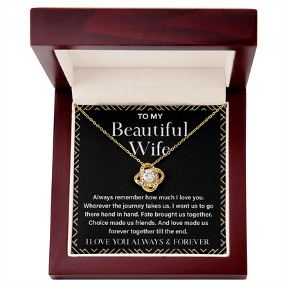 Necklace to My Wife From Husband Forever Love, Gift for Wives With Message Card