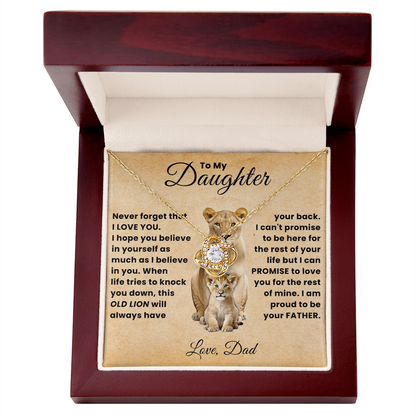 To My Beautiful Daughter Necklace From Mommy, Perfect for Mother's Day