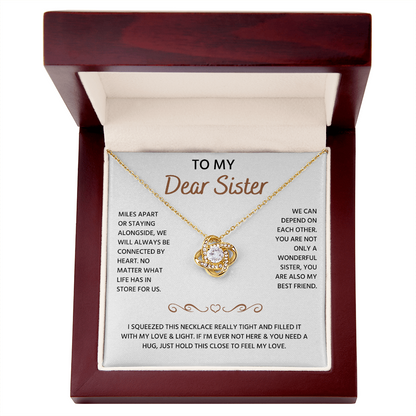 To My Sister Necklace – Heartfelt Sister Gift for Sister