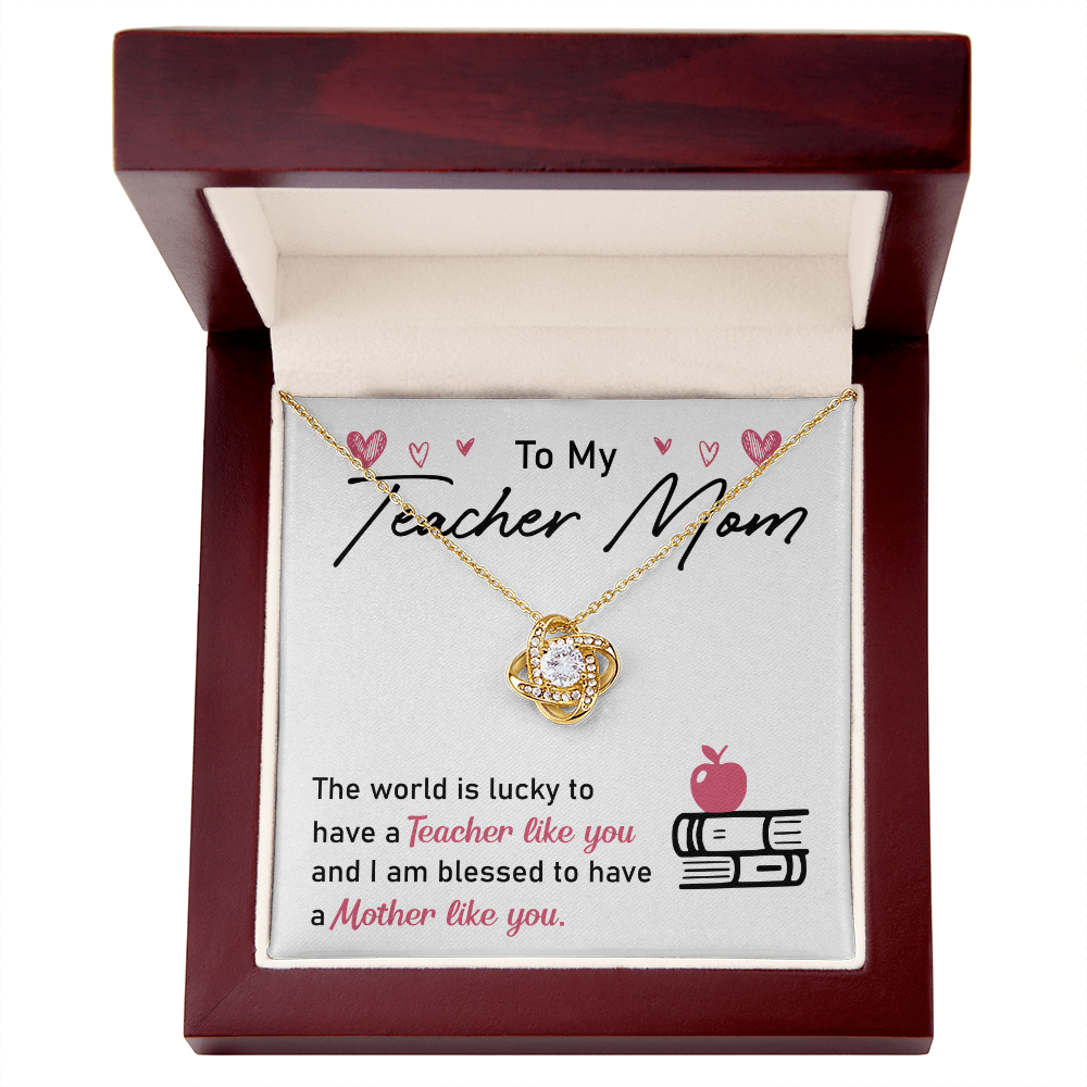 To My Teacher Mom Gift from Son or Daughter | Best Selling 2026 Strength and Love Necklace