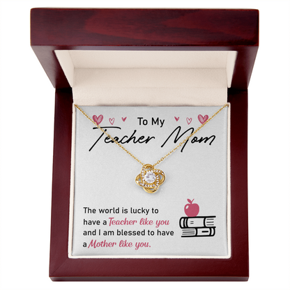 To My Teacher Mom Gift from Son or Daughter | Best Selling 2026 Strength and Love Necklace