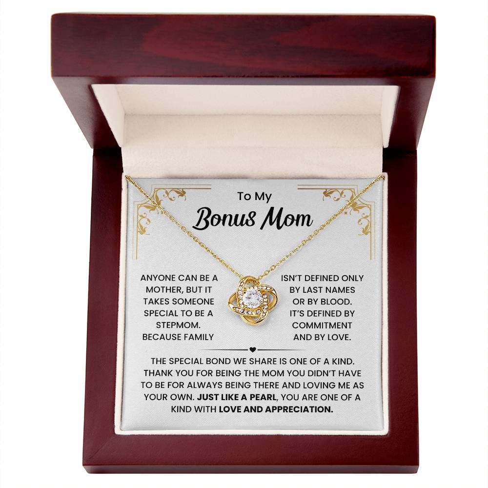 To My Bonus Mom Necklace From Stepson or Stepdaughter - Mother's Day Jewelry Gifts