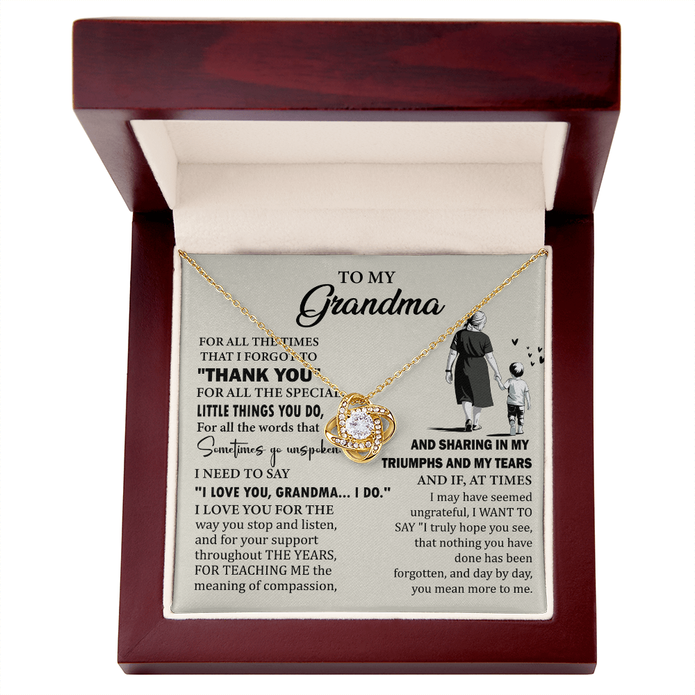 Necklace Gift for Her - My Grandma is a Warrior, Supporting Grandma