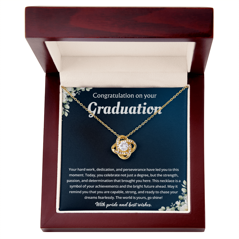 Congratulation On Your Graduation Day - Love Knot Necklace