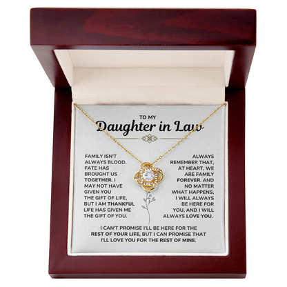 To My Daughter in Law Necklace - Heartfelt Gifts For Her