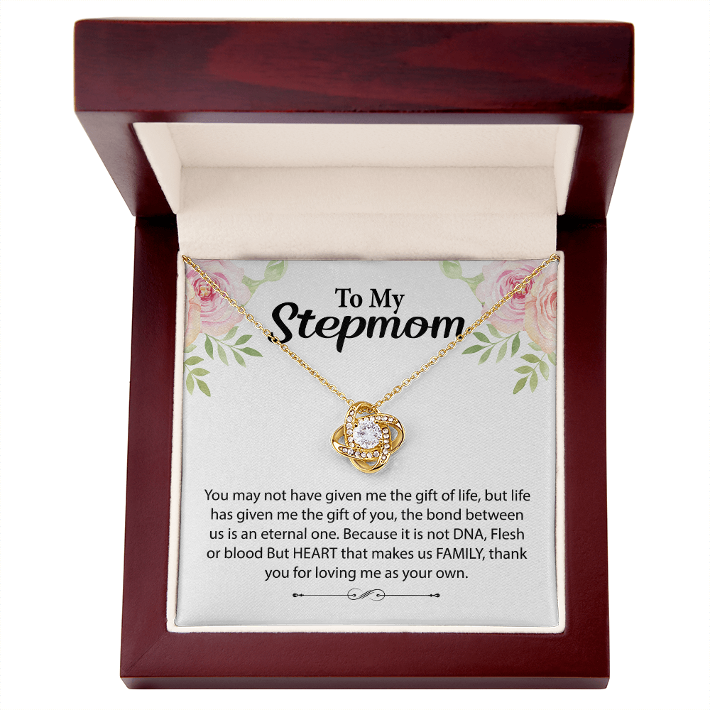 To My Stepmom - a Mom Like You is the Sweetest Gift - Love Knot Necklace