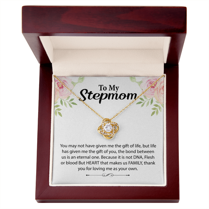 To My Stepmom - a Mom Like You is the Sweetest Gift - Love Knot Necklace