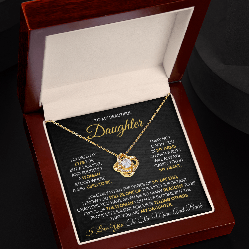 To My Beautiful Daughter Necklace - Never Forget That I Love You