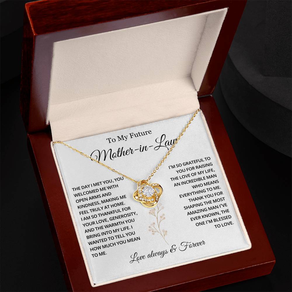 Sentimental Necklace for Future Mother-in-law With Heartfelt Message Card