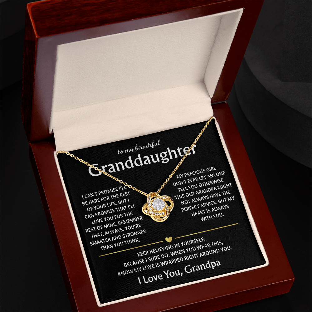 To My Granddaughter Necklace – Heartfelt Gift from Grandpa