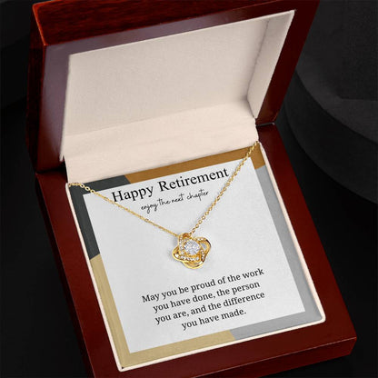 Happy Retirement Necklace for Women - Cheers to a Happy and Healthy Retirement