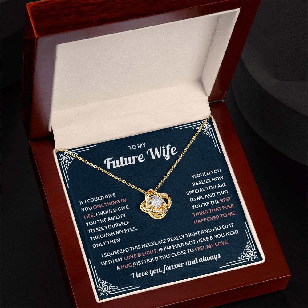 Valentine's Necklace Gifts For Future Wife With Message Card