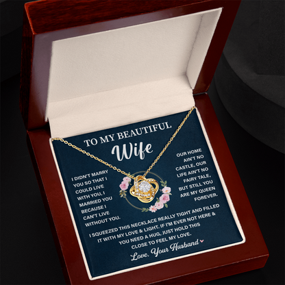 To My Precious Wife – You Are My Happiness, My Strength – Necklace Gift for Her