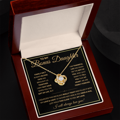 Bonus Daughter Necklace Gifts From Stepdad Stepmom With Heartfelt Message