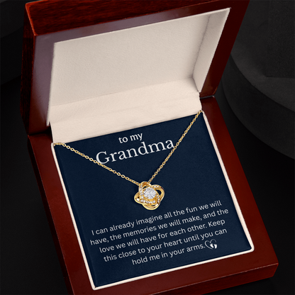 New Grandma Gift, First Time Grandma Baby Announcement Grandparent Necklace