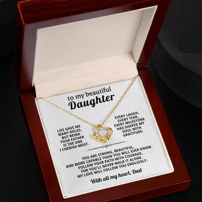 Gift for Daughter - You Make Me Smile, Happy & Proud - Necklace