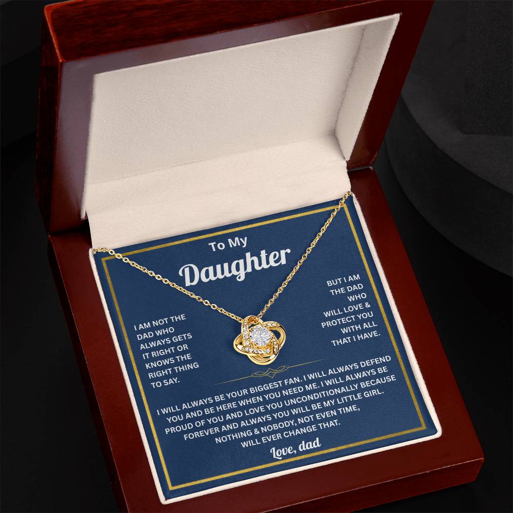 To My Daughter Necklace From Dad, Daddy to Daughter Jewelry - Birthday, Christmas Presents