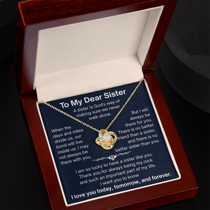 To My Daughter - My Best Friend, and My Forever Friend - Love Knot Necklace